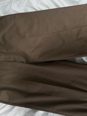 Haggar Brown Khaki with Blue-Trim Waistband